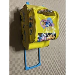 VTG Dora The Explorer Rolling Duffle Bag Viacom 2006 Bus Luggage Suitcase 15x 12